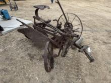 Sulky Single Bottom Plow on Steel Wheels