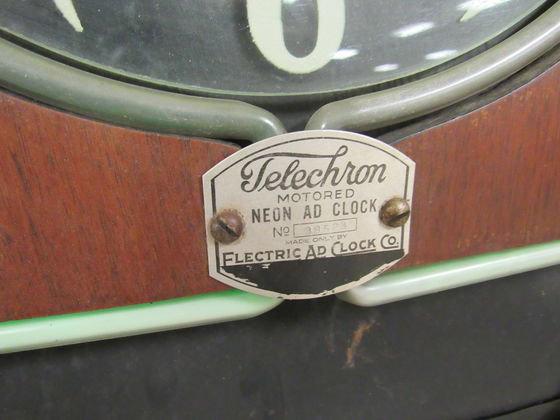 Antique Telechron Neon Ad-clock