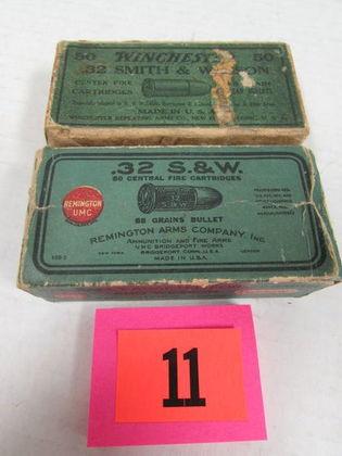 (2) Full Boxes Antique .32 Smith & Wesson Ammo (100 Rds) Winchester, Umc