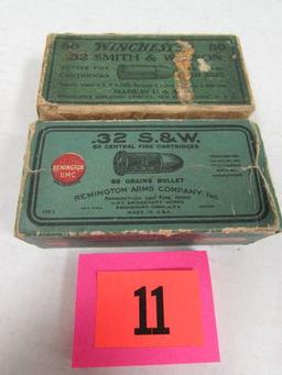 (2) Full Boxes Antique .32 Smith & Wesson Ammo (100 Rds) Winchester, Umc