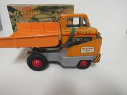 Outstanding Bandai Japan BC-312 Tin Friction Rear Dump Truck MIB