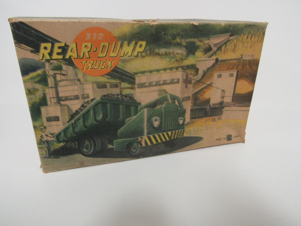 Outstanding Bandai Japan BC-312 Tin Friction Rear Dump Truck MIB