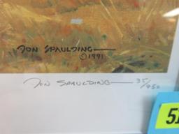Don Spaulding Artist Signed "Bravado" Major General Custer Framed Print