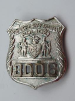 Authentic New York City Transit Police Badge
