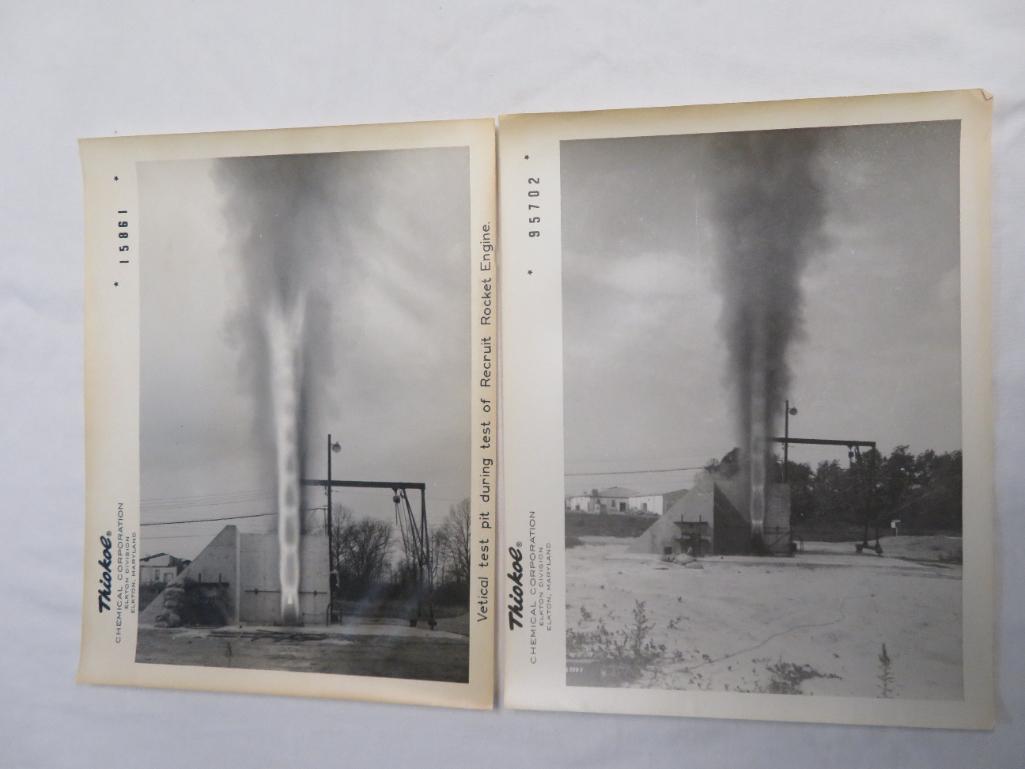 Lot of (16) Rocket Engine Test Fire Photos