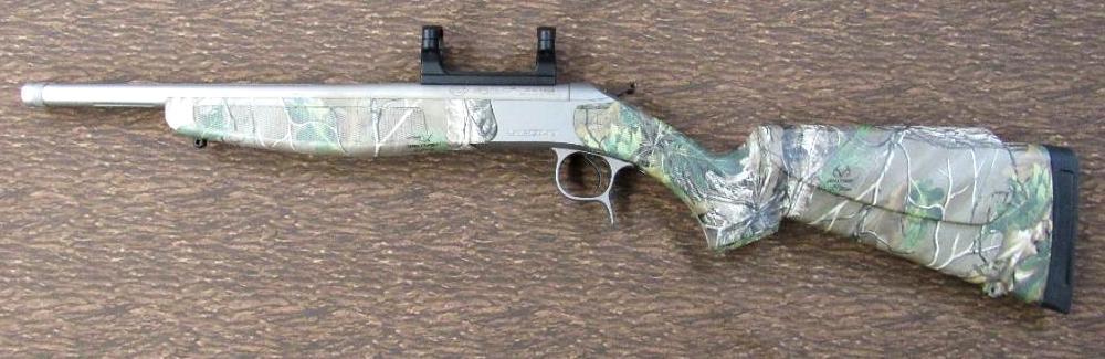 Stainless Steel CVA "Scout v2" Heavy Barrel 300 AAC Blackout Rifle w/ Camo Synthetic Stock