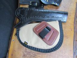 Nice Lot of Pistol Leather Holsters & Soft Zippered Cases