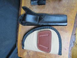Nice Lot of Pistol Leather Holsters & Soft Zippered Cases