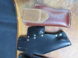 Nice Lot of Pistol Leather Holsters & Soft Zippered Cases