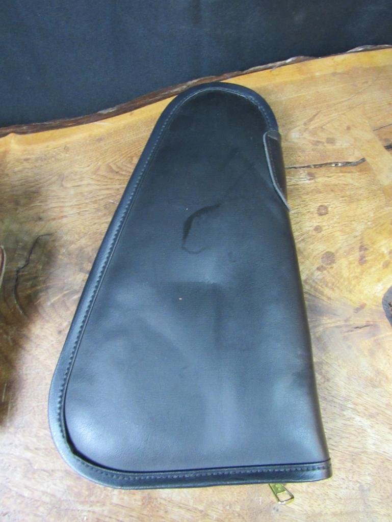 Nice Lot of Pistol Leather Holsters & Soft Zippered Cases
