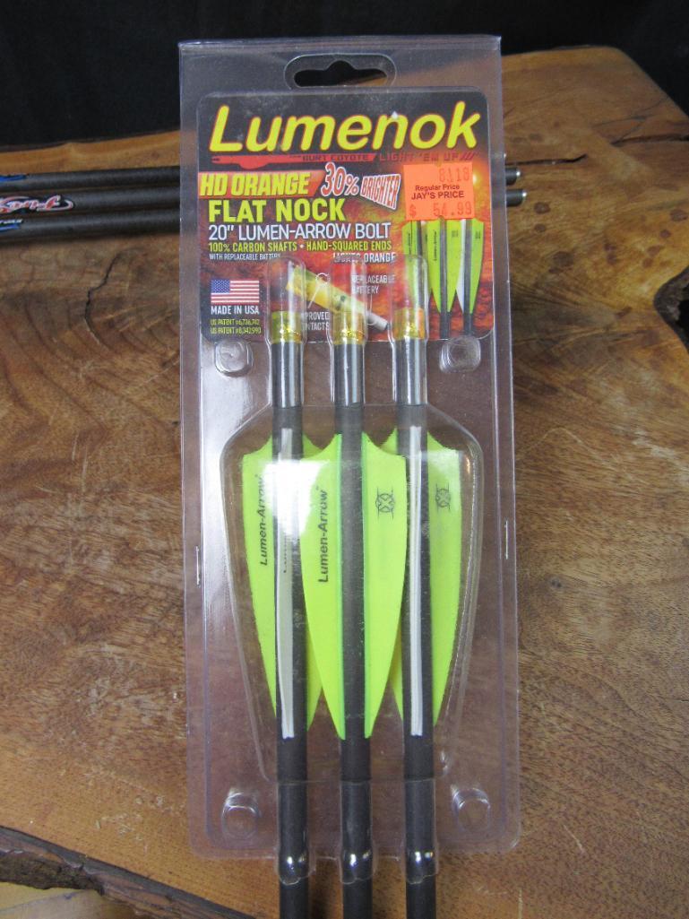 (2) Nos New 3-Packs Illuminated Crossbow 20" Carbon Arrows