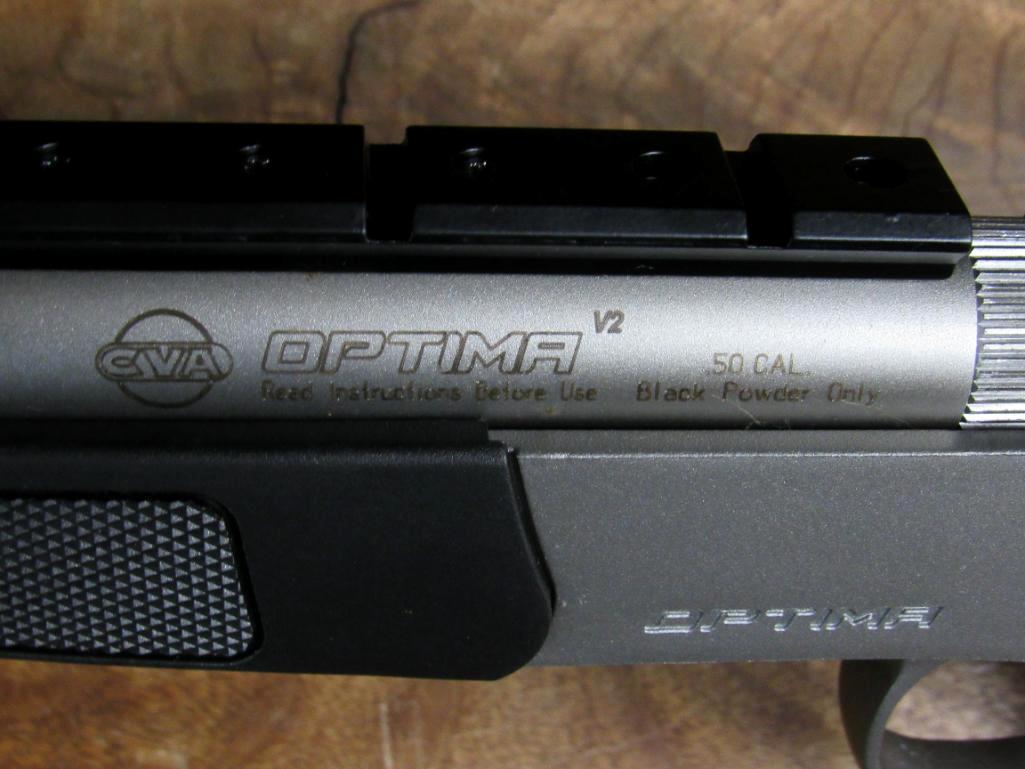 Excellent New CVA Optima V2 Black Powder .50 Cal Stainless Pistol MIB