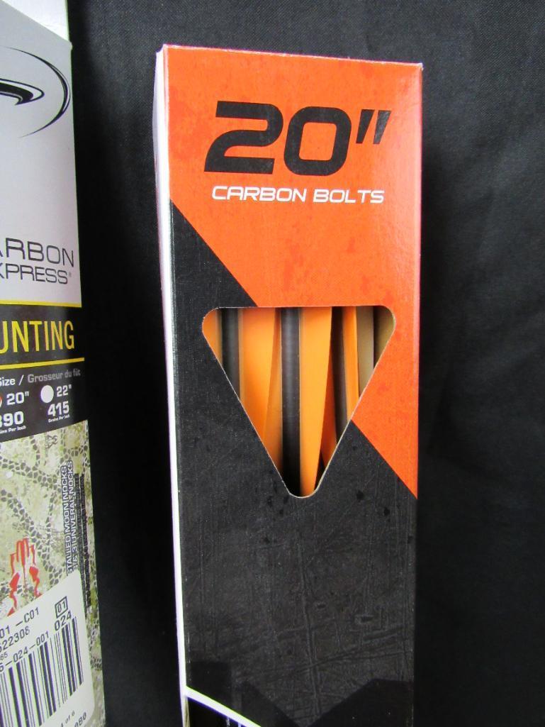 (2) Nos New Packs Crossbow 20" Carbon Arrows. (9 Total) Bear & Maxima