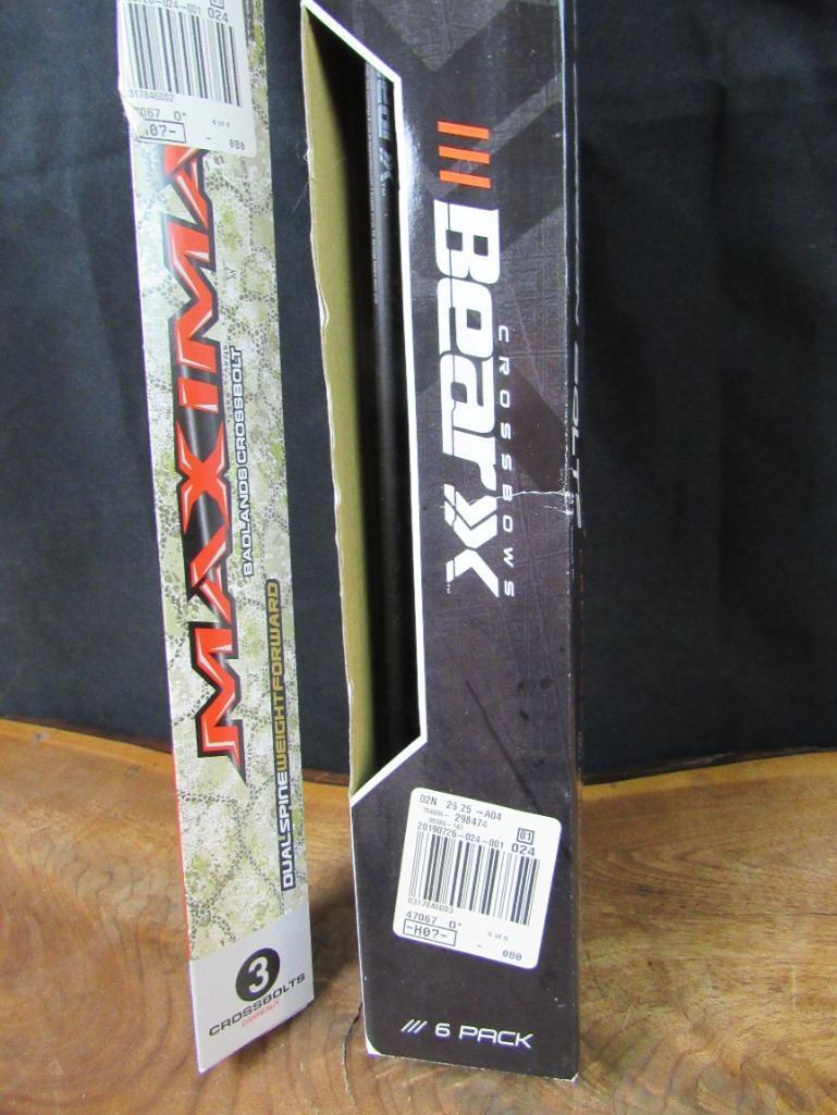 (2) Nos New Packs Crossbow 20" Carbon Arrows. (9 Total) Bear & Maxima