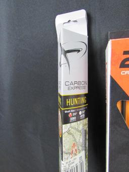 (2) Nos New Packs Crossbow 20" Carbon Arrows. (9 Total) Bear & Maxima