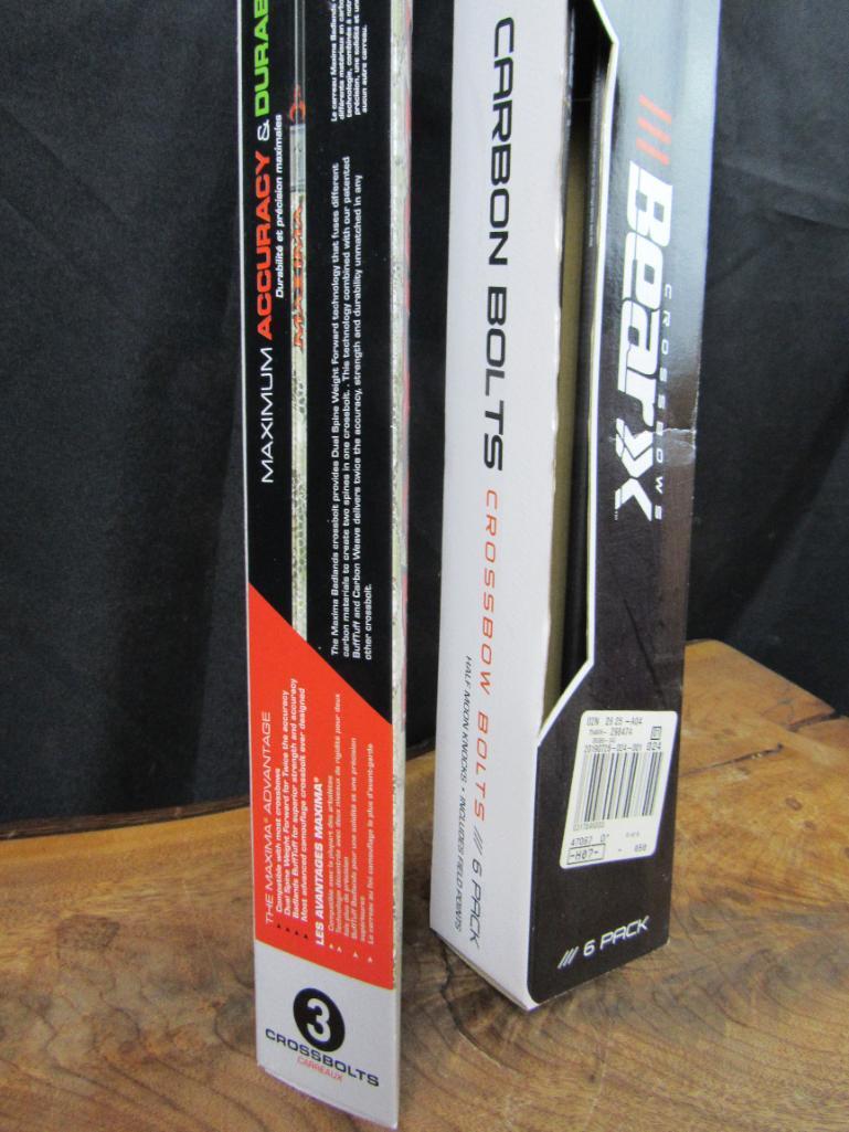 (2) Nos New Packs Crossbow 20" Carbon Arrows. (9 Total) Bear & Maxima