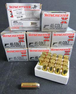 45 Colt Ammo- 8 Full Boxes Winchester SUPER-X (200 Rounds Total)