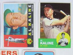 Al Kaline Topps Lot- 1958, 1960, 1963, 1964, 1965