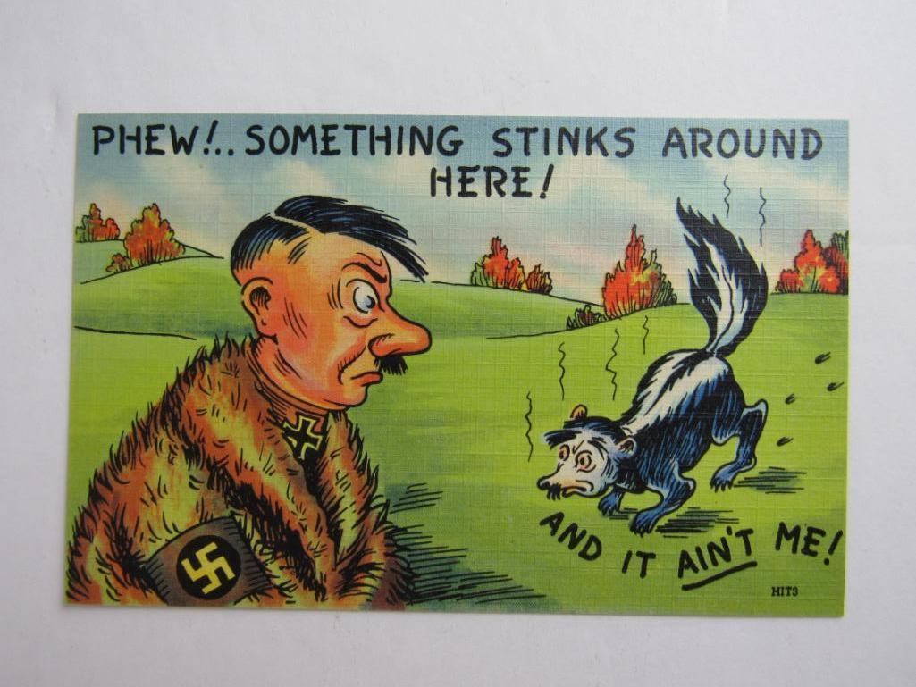 WWII Anti-Hitler Propaganda Postcard