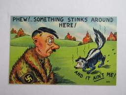WWII Anti-Hitler Propaganda Postcard