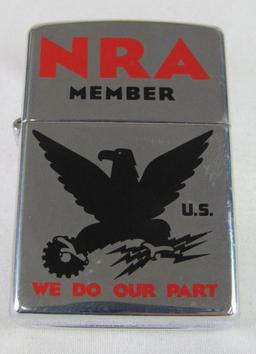 NOS 1996 NRA Member "We Do Our Part" Zippo Lighter MIB