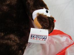 2017 Donald Trump "Trumpy Bear" 22" Plush Bear w/ Flag Cape NWT