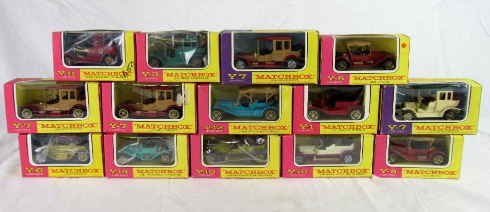 Lot (14) Vintage 1970's Matchbox Models of Yesteryear Diecast MIB