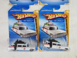 Lot (4) Hot Wheels 2010 New Models Ghostbusters Ecto-1 Sealed