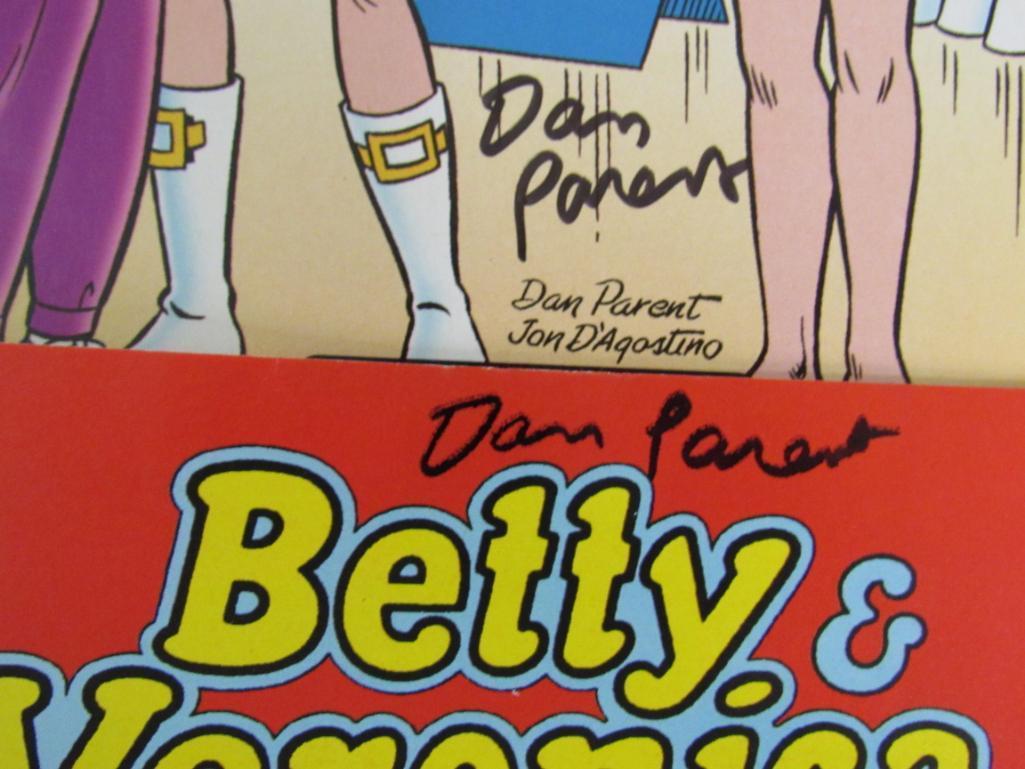 (2) Betty & Veronica Spectacular Signed by Dan Parent w/ Business Card