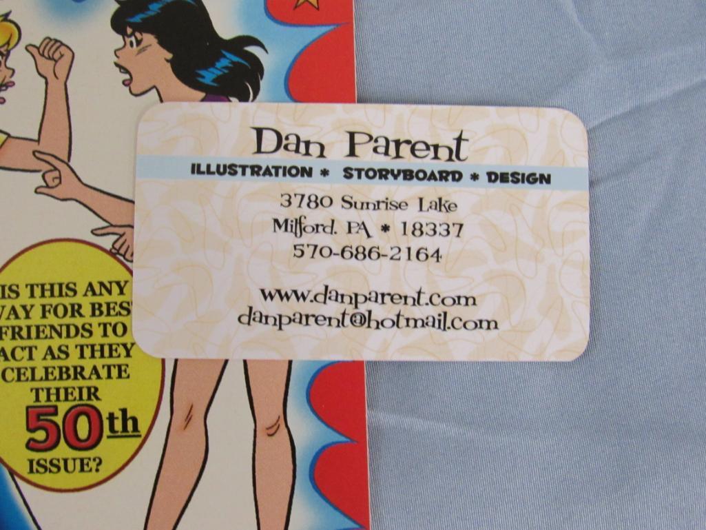 (2) Betty & Veronica Spectacular Signed by Dan Parent w/ Business Card