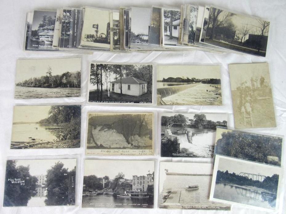 Lot (70+) Antique Real Photo Postcards RPPC- All Wisconsin