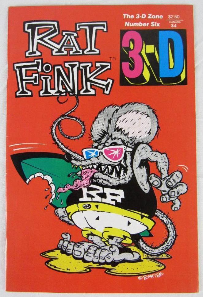 3-D Zone #6 (1987) Rat Fink/ Ed Roth w/ Glasses intact