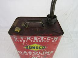 Rare Antique Sunoco / AC Spark Plug Metal 2 Gallon Gas Can