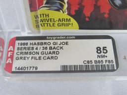 Rare Vintage 1986 GI Joe 36-Back CRIMSON GUARD Sealed MOC AFA 85 NM+