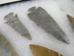 Outstanding Collection (8) Authentic Native American Arrowheads & Spearpoints Paleo Artifacts