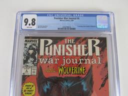 Punisher War Journal #6 (1989) Key 1st Meeting w/ Wolverine & Classic Jim Lee Cover CGC 9.8