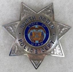 Original Obsolete Police Badge North Ogden, Utah