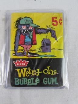 Lot (2) Vintage 1965 Fleer Weird-Ohs Trading Cards Sealed Wax Packs