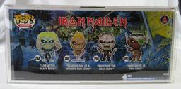 Rare Funko Pop Rock AE Exclusive Iron Maiden Glow in the Dark 4 Pack Figure Set MIB