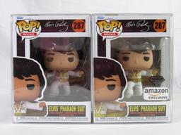 (2) Funko Pop Rock #287 Elvis Presley Pharaoh Suit w/ Amazon Diamond Variant MIB