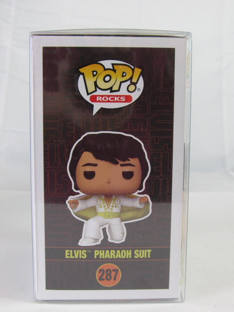 (2) Funko Pop Rock #287 Elvis Presley Pharaoh Suit w/ Amazon Diamond Variant MIB