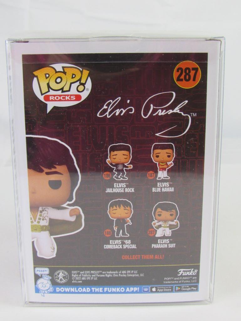 (2) Funko Pop Rock #287 Elvis Presley Pharaoh Suit w/ Amazon Diamond Variant MIB