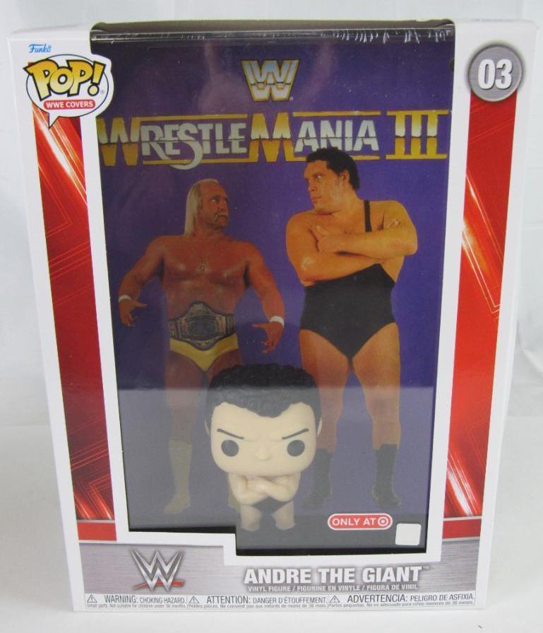 Target Exclusive Funko Pop Wrestle Mania III #03 & 04 Hulk Hogan & Andre the Giant Figure Set MIB