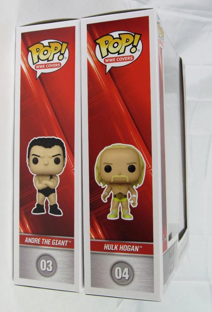 Target Exclusive Funko Pop Wrestle Mania III #03 & 04 Hulk Hogan & Andre the Giant Figure Set MIB