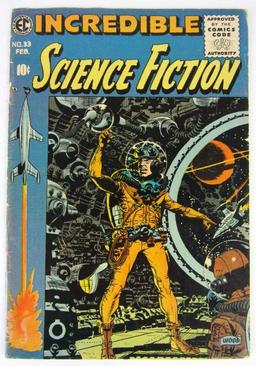 Incredible Science Fiction #33 (1956) Golden Age EC/ Iconic Wally Wood Astronaut Cover!