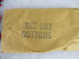 Vintage 1960's BATMAN Tin Pinbacks Lot (12) in Original Envelope