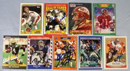 1990's NFL Stars Signed Card Lot (9) Lott, Sharpe, Esiason, Simms++