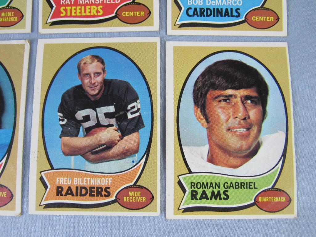 Lot (60+) 1970 Topps Football Cards w/ Some Stars