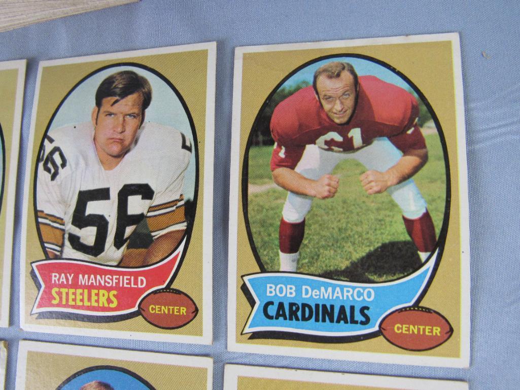 Lot (60+) 1970 Topps Football Cards w/ Some Stars