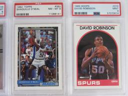 Lot (8) NBA Superstar RC Rookie Cards All PSA Graded- Shaq, Ja, LaMelo, Vince Carter, Zion+